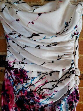 Narianna Strapless Floral Print Formal